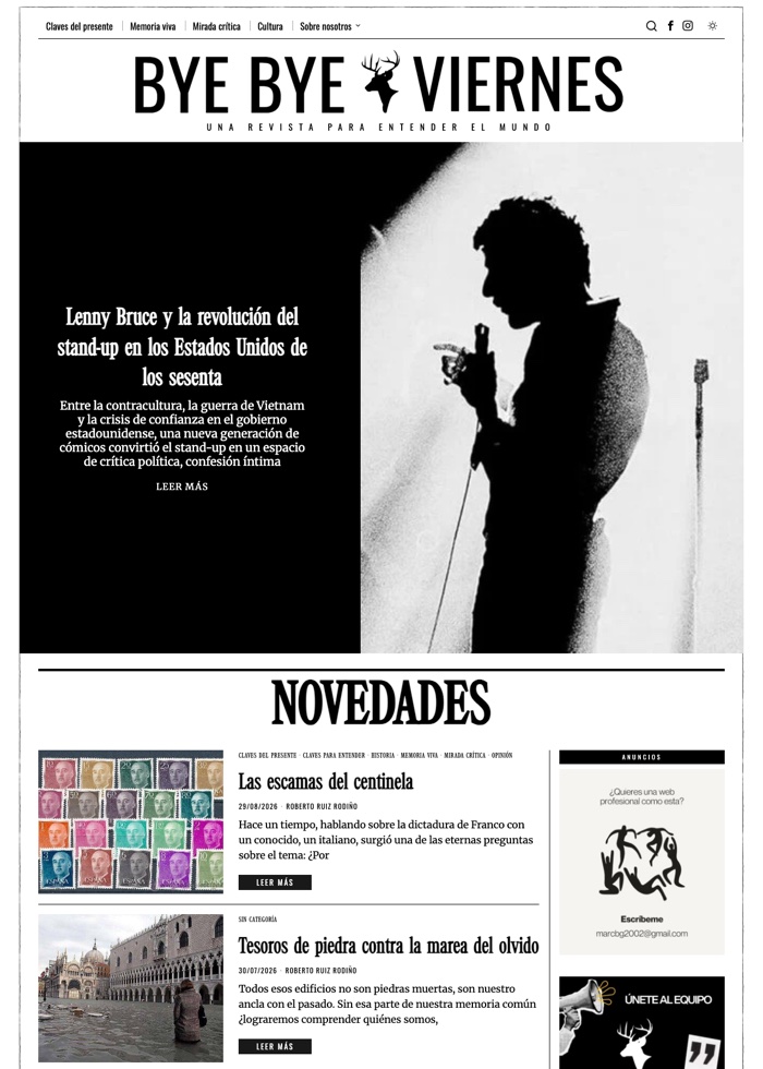 Captura de la web Bye Bye Viernes